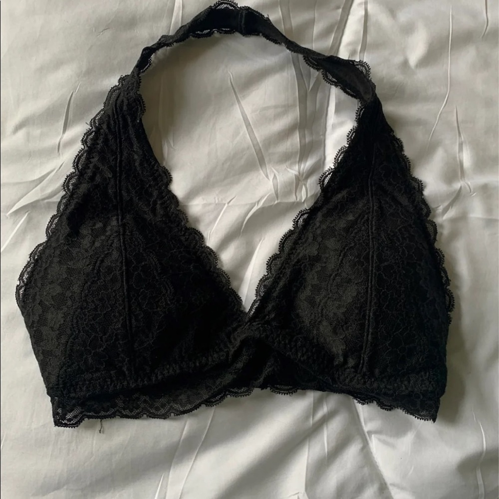 Gully Hicks Halter Bralette Black